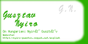 gusztav nyiro business card